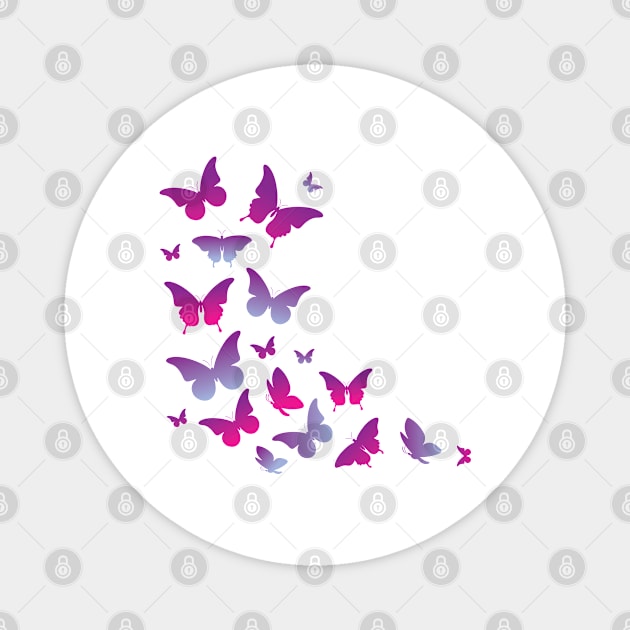 Butterfly - Pink Butterflies Magnet by KC Happy Shop